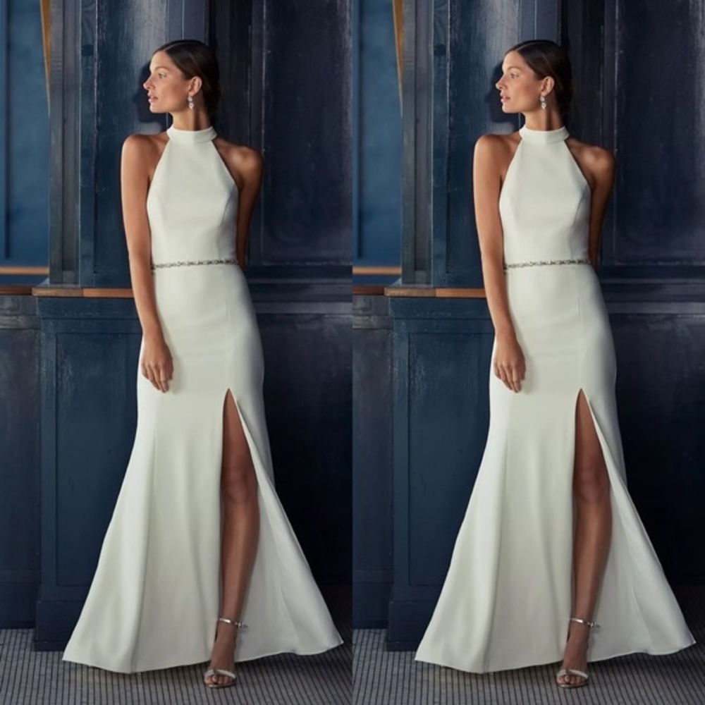 NWT BHLDN Montreal Crepe Halter Maxi